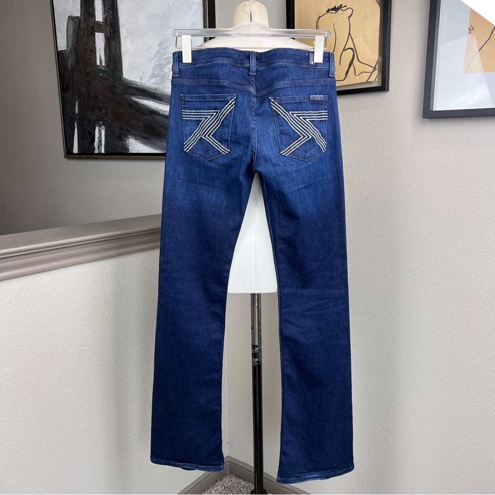 7 FOR ALL MANKIND dark wash Flynt straight bootcut jeans 29x34